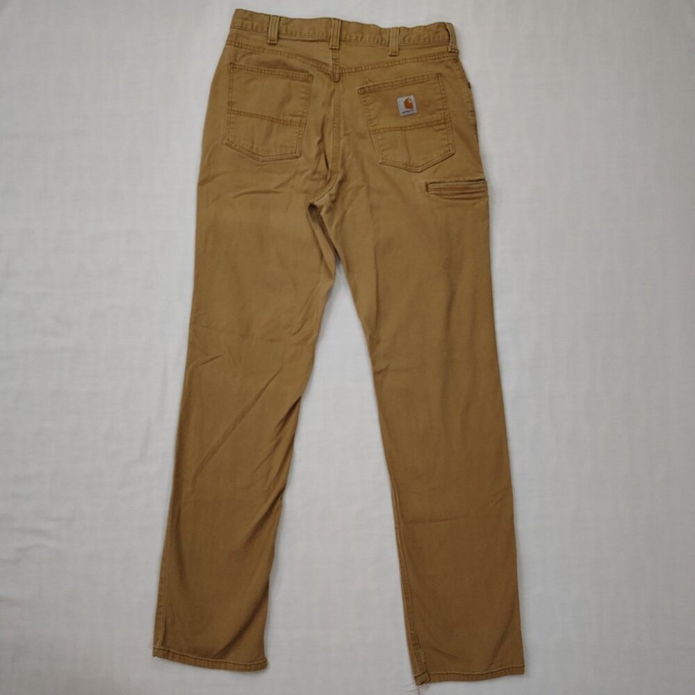 Carhartt Rugged Flex Rigby Pants Mens Size 34 x 36 Relaxed Fit Five Pocket Brown - Picture 3 of 16